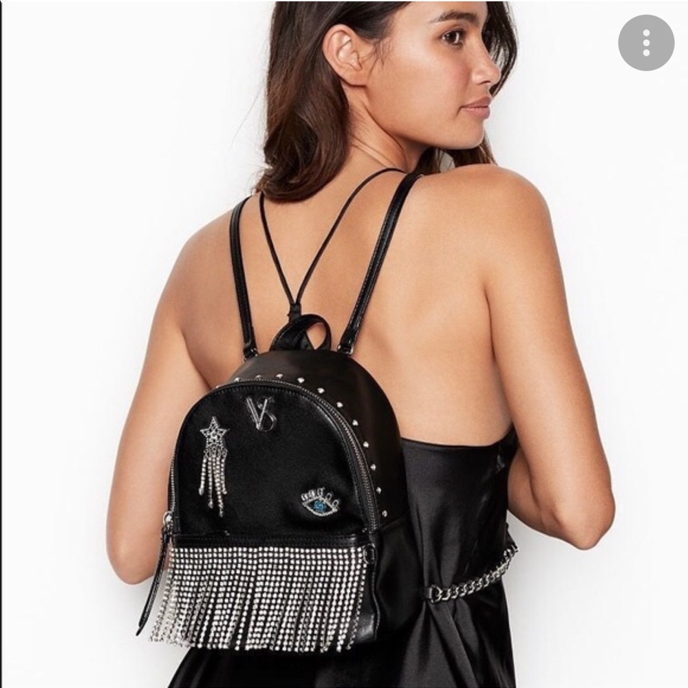 Victoria Secret Black Back Pack Rhinestone